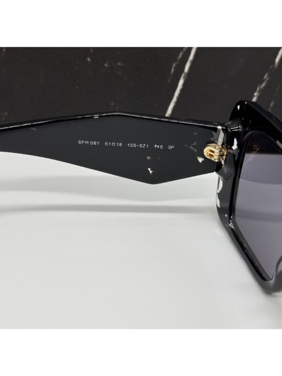 NEW PRADA PR08YS 15S5Z1 SUNGLASSES PR 08YS 15S5Z1 BLACK WHITE WOMEN SPR 08Y main image 10